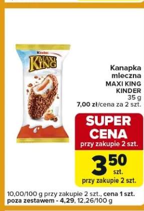 Kanapka mleczna Maxi King Kinder