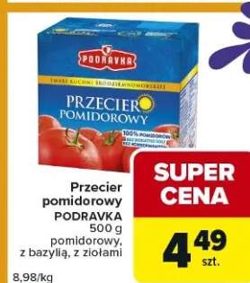 Przecier pomidorowy Podravka pomidorowy, z bazylią, z ziołami
