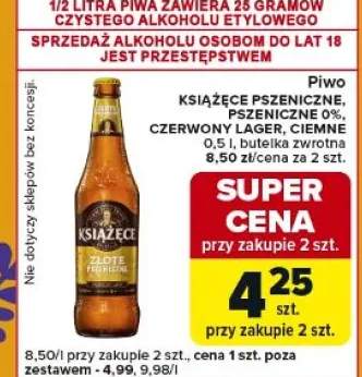 Piwo książęce pszeniczne czerwony lager czarny lager