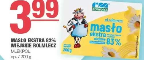 Masło ekstra 83% wiejskie rolmlecz