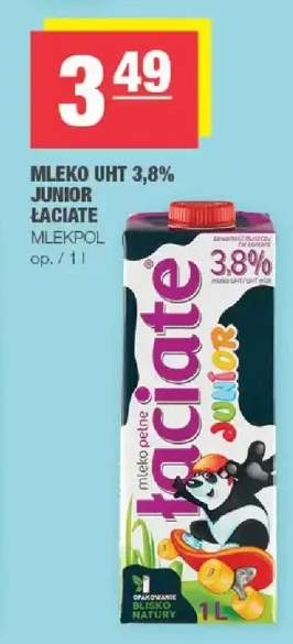 Mleko UHT 3,8% junior łaciate