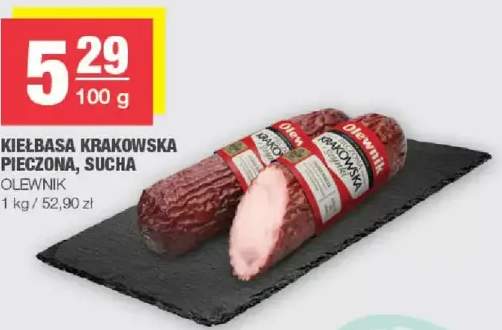Kiełbasa krakowska pieczona, sucha