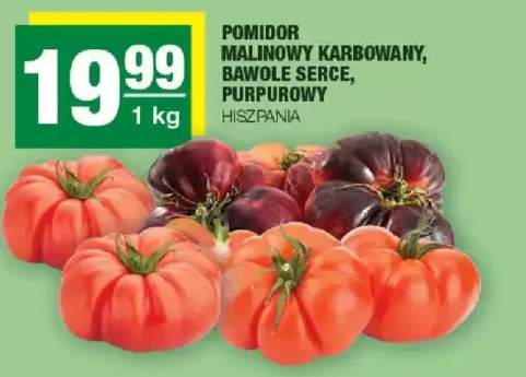 Pomidor malinowy karbowany, rawoże serce, purpurowy