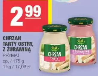 Chrzan tarty ostry, z zarawiną