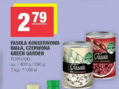 Fasola konserwowa biała, czerwona Green Garden