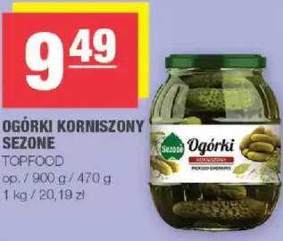 Ogórki korniszony sezonę