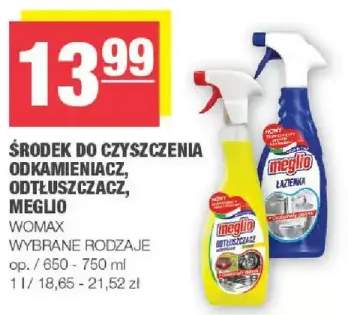 Środek do czyszczenia lokamieniacza, odtłuszczacza Meglio