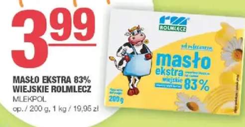 Masło ekstra 83% wiejskie rolmlecz