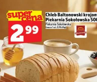 Chleb Bałtonowski krojony Piekarnia Sokołowska 500 g