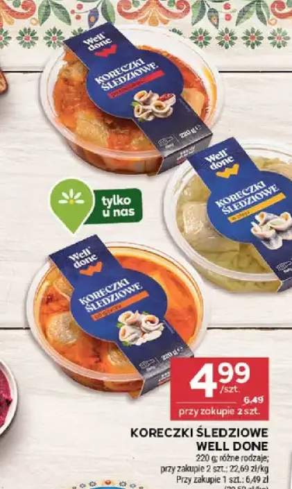 Kurczak śledziowy Well Done różne rodzaje