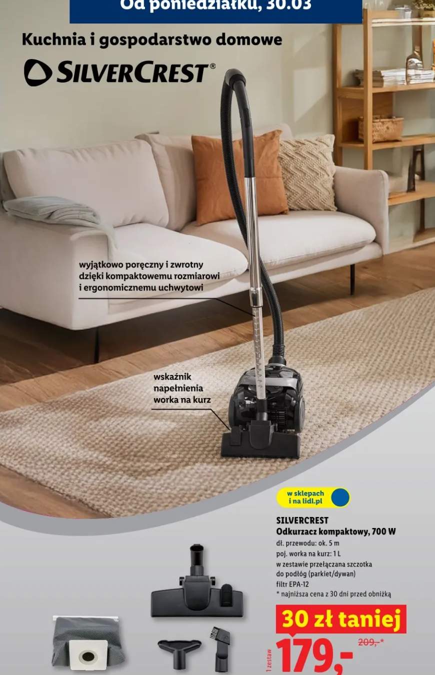 Odkurzacz kompaktowy 700 W