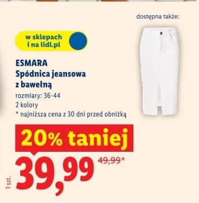 Spódnica jeansowa z bawełną