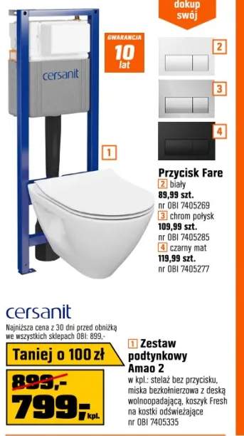 Zestaw podtynkowy wc