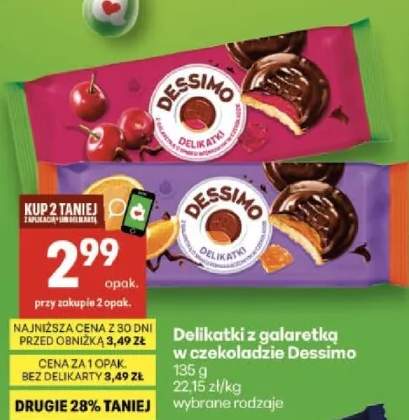 Delikatki z galaretką w czekoladzie Dessimo