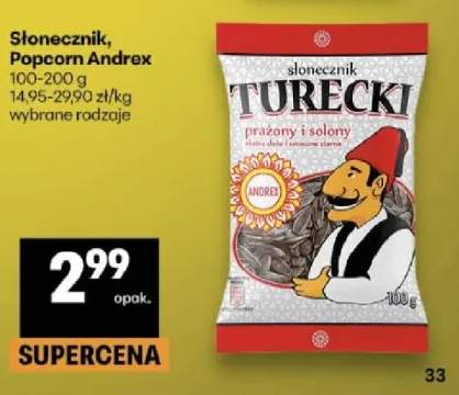 Słonecznik, Popcorn Andrex wybrane rodzaje
