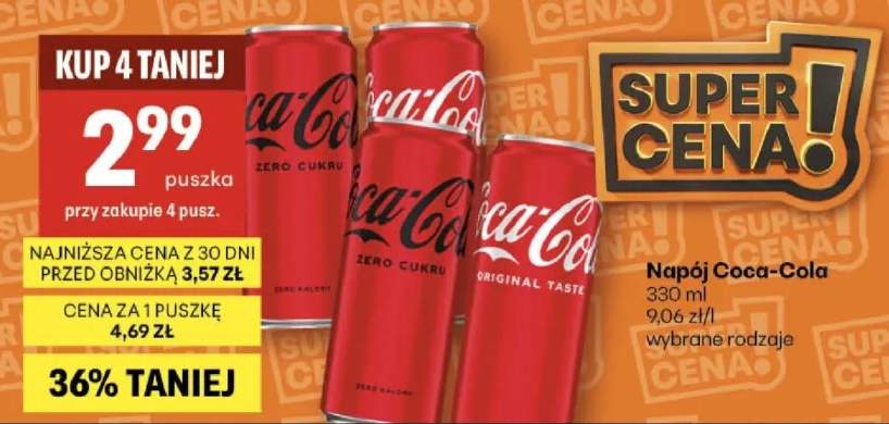 Napój Coca-Cola wybrane rodzaje