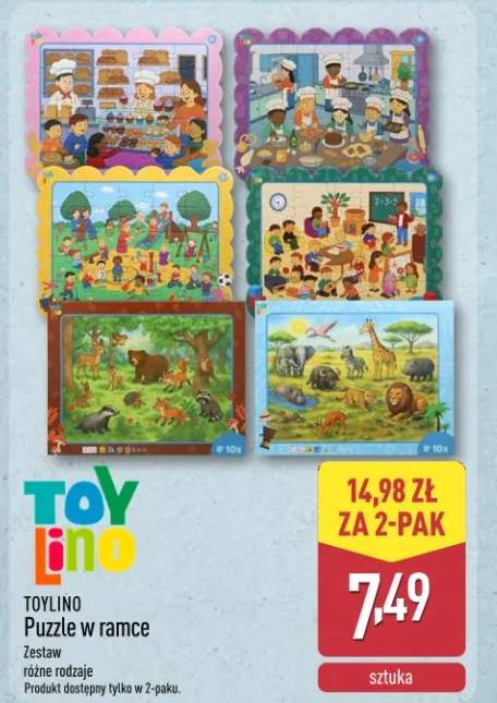 Puzzle w ramce zestaw różne rodzaje