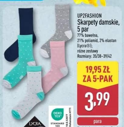 Skarpety damskie, 5 par
