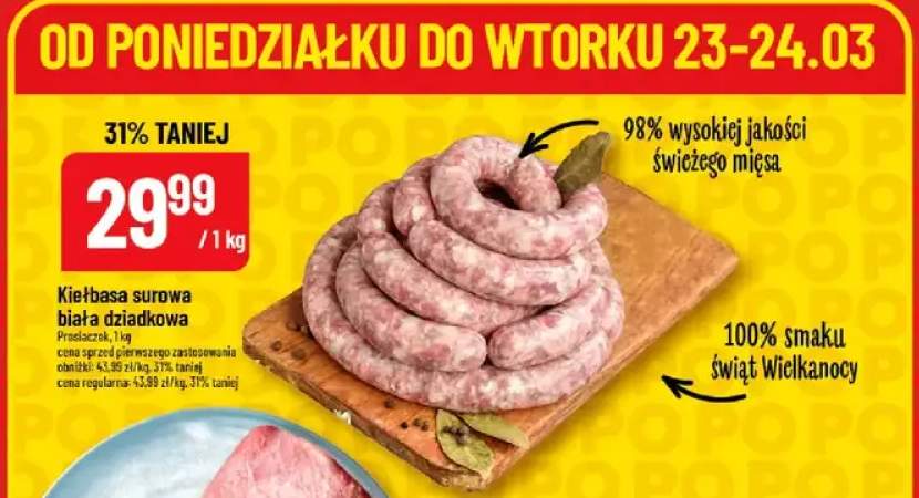 Kiełbasa surowa biała dziadkowa