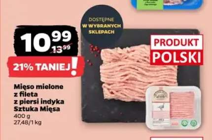 Mięso mielone z fileta z piersi indyka 400 g