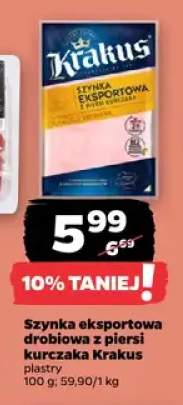 Szynka eksportowa drobiowa z piersi kurczaka plastry