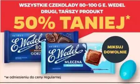 Wszystkie czekolady 80-100 g DRUGA -50%