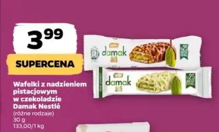 Wafelki z nadzieniem pistacjowym w czekoladzie, różne rodzaje