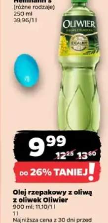 Olej rzepakowy z dodatkiem oliwy z oliwek