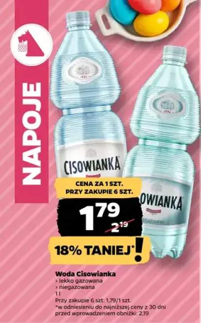 Woda Cisowianka niegazowana 1 l