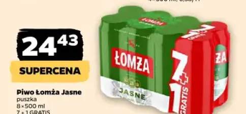 Piwo Łomża Jasne puszka 8x500 ml