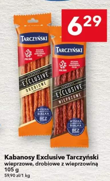 Kabanosy Exclusive drobiowe z wieprzowiną