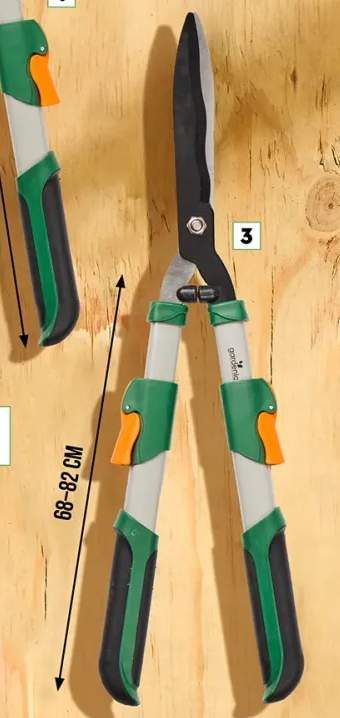 Narzędzia ogrodowe z teleskopowymi uchwytami nożyce do żywopłotu