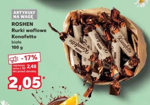 Rurki waflowe Konafetto białe