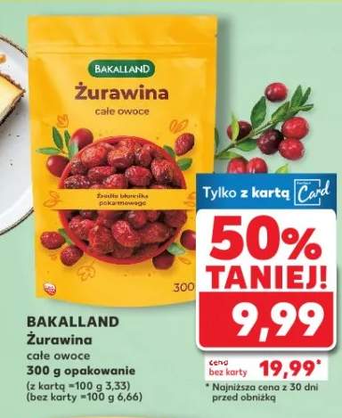 Żurawina całe owoce