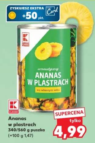 Ananas w plastrach