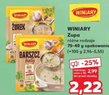 Zupa różne rodzaje opakowanie