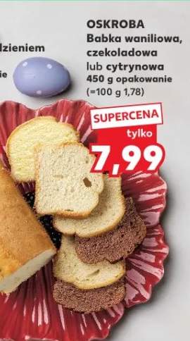 Babka waniliowa, czekoladowa lub malinowa