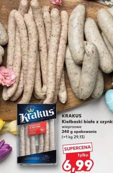 Kiełbasa białe z szynki wieprzowe