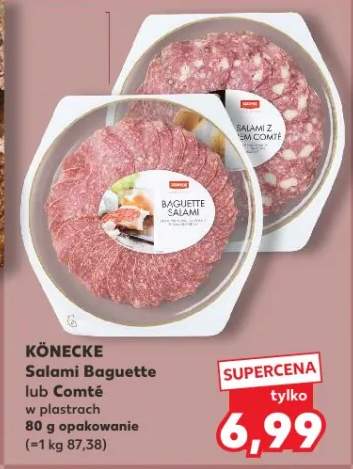 Salami Baguette lub Comté w plastrach