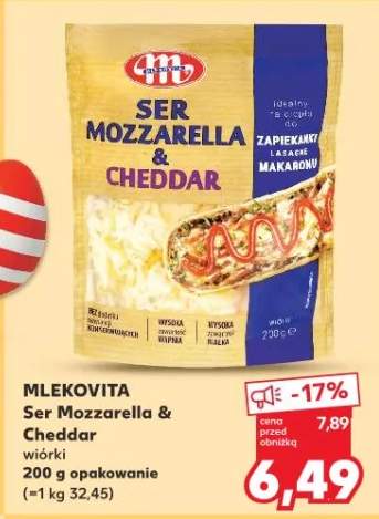 Ser Mozzarella & Cheddar wiórki
