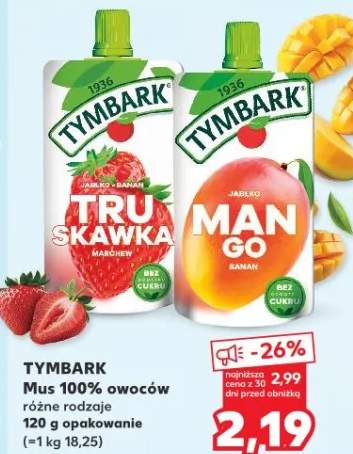 Mus 100% owoców różne rodzaje