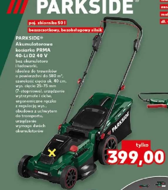 Akumulatorowa kosiarka PRMA 40-Li D2 40 V