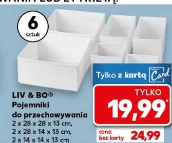 Pojemniki do przechowywania 2x28x28x13cm, 2x28x14x13cm, 2x14x14x13cm