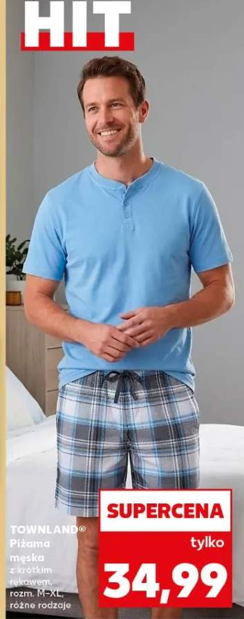 Piżama męska z krótkim rękawem rozm. M-XL, różne rodzaje