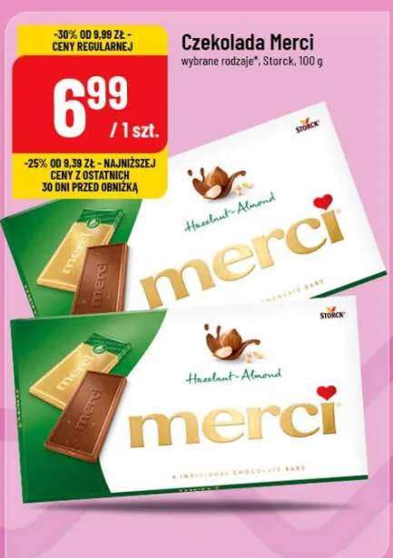 Czekolada Merci wybrane rodzaje