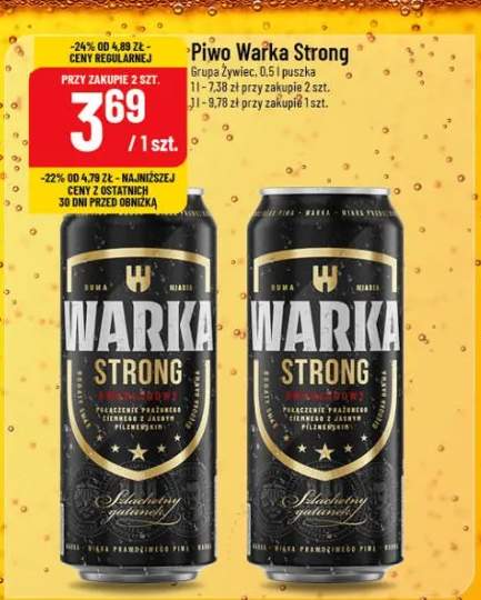 Piwo Warka Strong