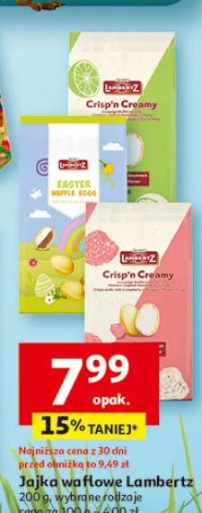 Wafle Crisp'n Creamy, wybrane rodzaje