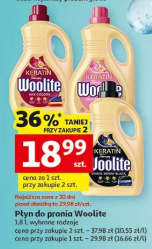 Płyn do prania Woolite, 1,8 l, wybrane rodzaje
