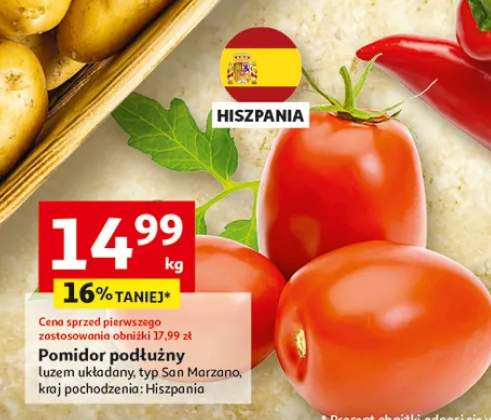 Pomidor podłużny luzem układany typ San Marzano