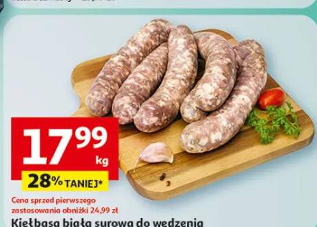 Kiełbasa biała surowa do wędzenia
